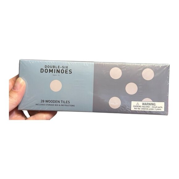 New Walgreens Dominoes Set 28 Wooden Tiles With Storage Box & Instructions - Picture 1 of 2